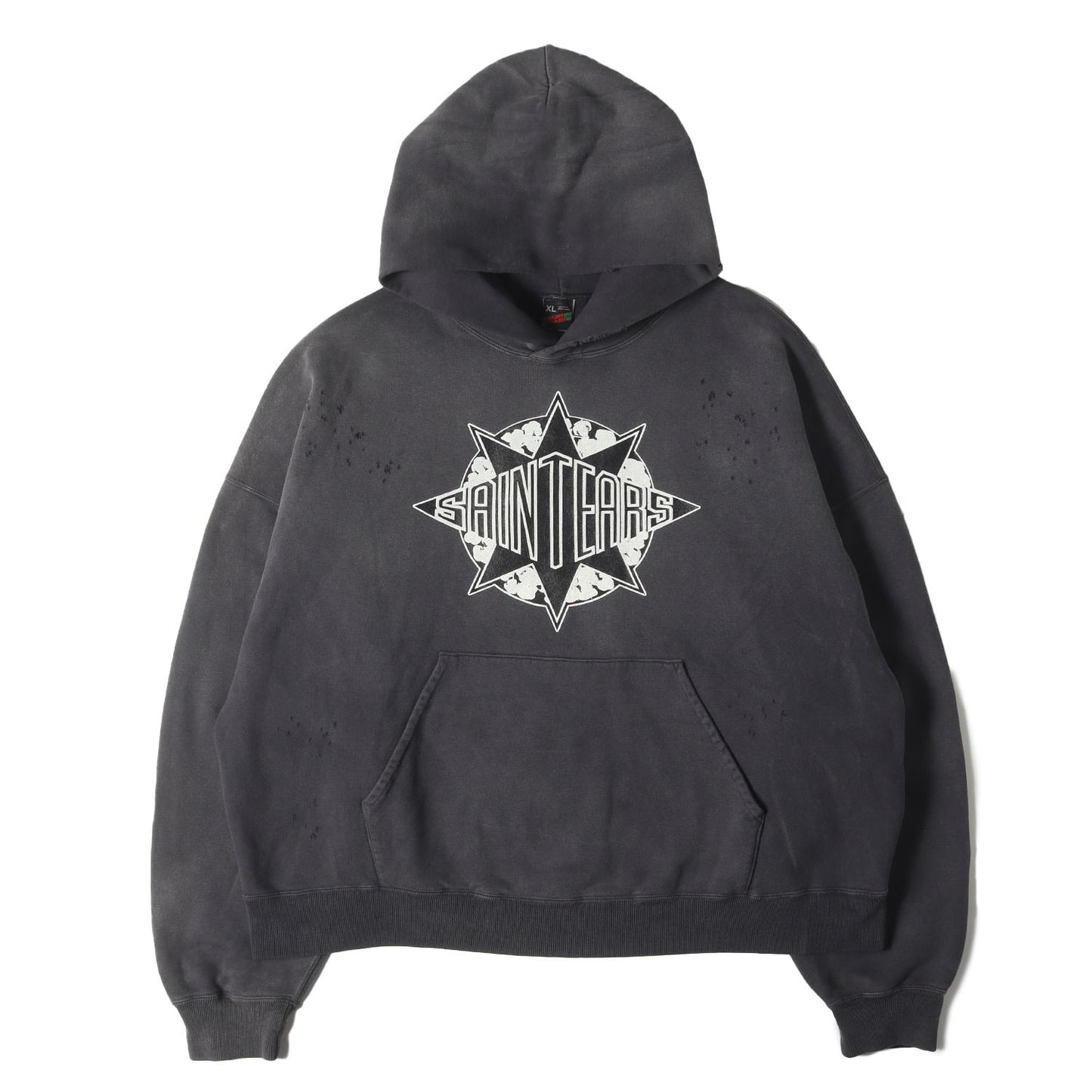24AW ×DENIM TEARS ヴィンテージ加工 スウェットパーカー(HOODIE ST TEARS)