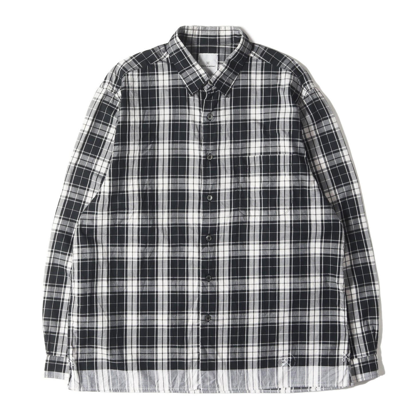 24SS 裾ライン タータンチェック シャツ(LINE CHECK SHIRT)