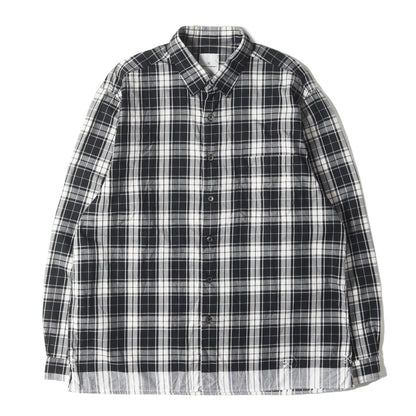 24SS 裾ライン タータンチェック シャツ(LINE CHECK SHIRT)