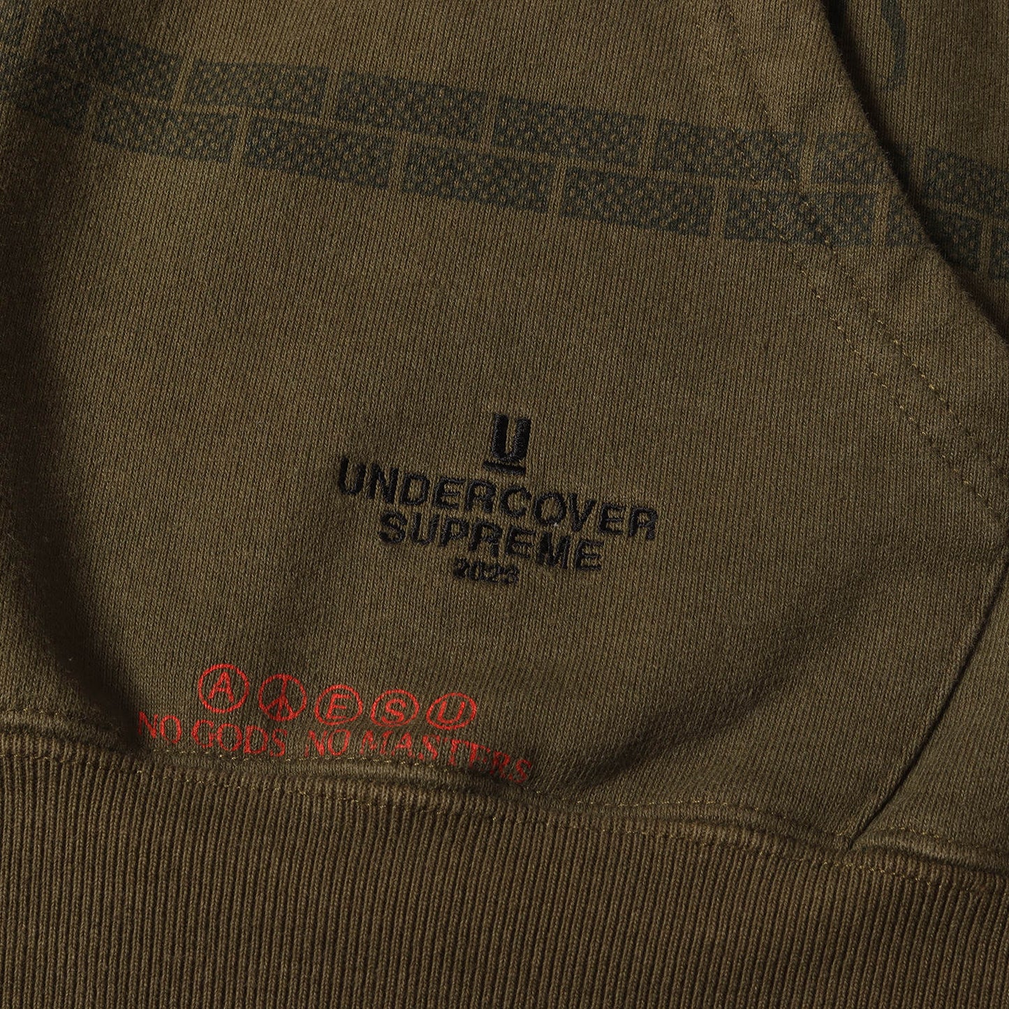 23SS ×UNDERCOVER グラフィック ボーダー ジップ スウェットパーカー(Zip Up Hooded Sweatshirt)