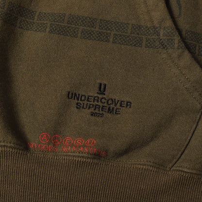 23SS ×UNDERCOVER グラフィック ボーダー ジップ スウェットパーカー(Zip Up Hooded Sweatshirt)