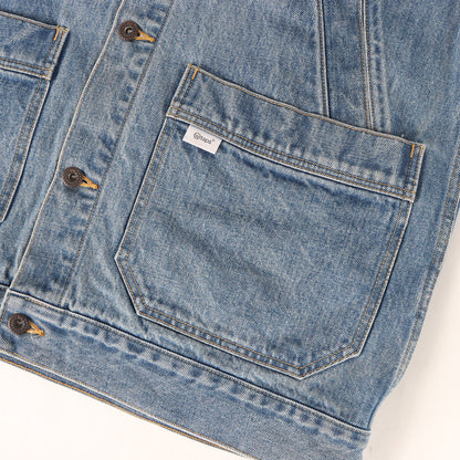 23AW ストーンバイオブリーチ加工 ワーク デニムジャケット(DADDY / JACKET / COTTON. DENIM)