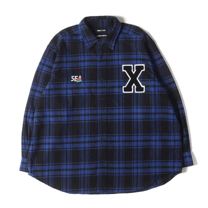 21AW GOD SELECTION XXX ワッペンロゴ チェック フランネルシャツ(FLANNEL SHIRT)