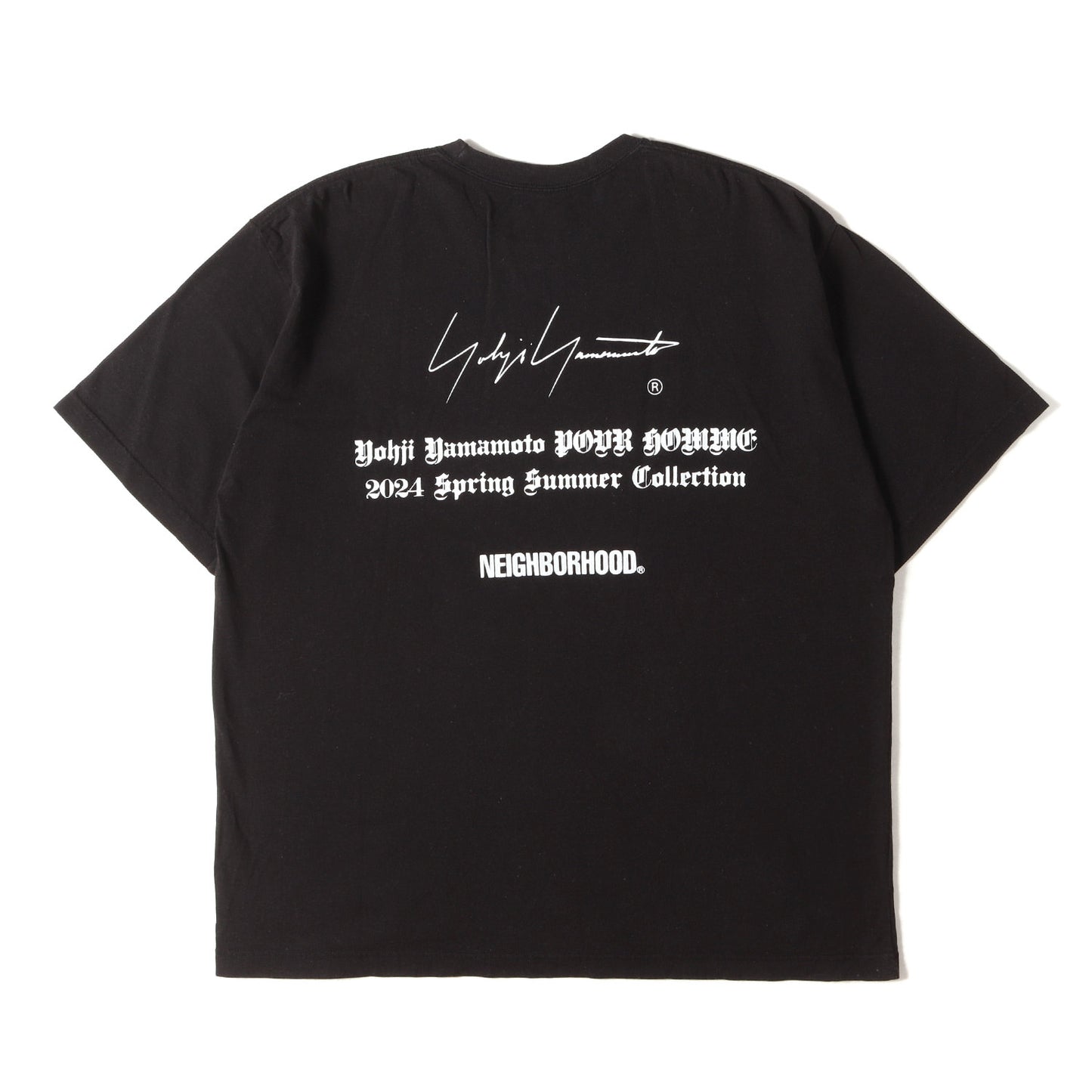 23AW ×Yohji Yamamoto POUR HOMME ヴィンテージ加工 Tシャツ(TEE SS-2)