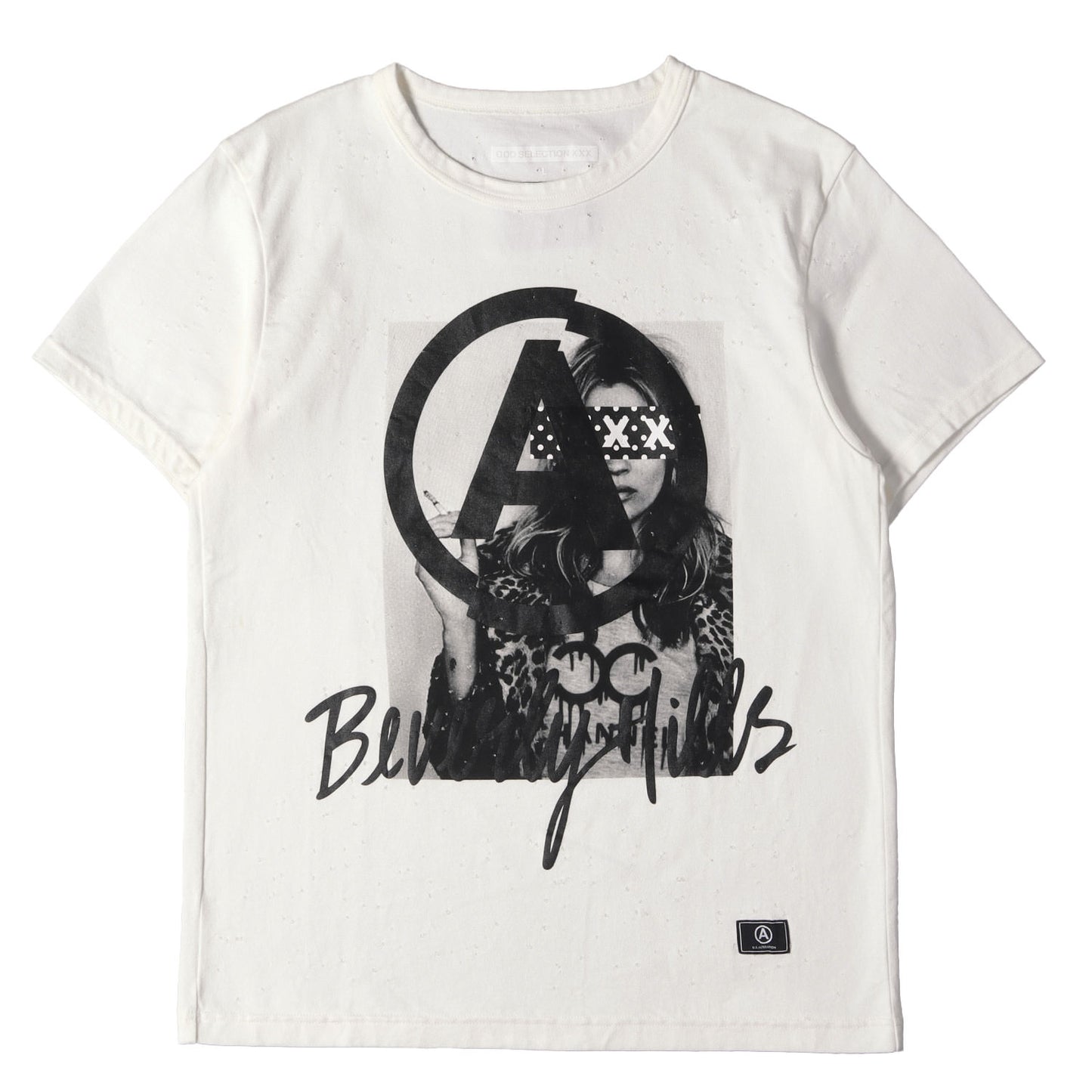 ×U.S. Alteration ダメージ加工 ケイト・モス フォト ヘビー Tシャツ