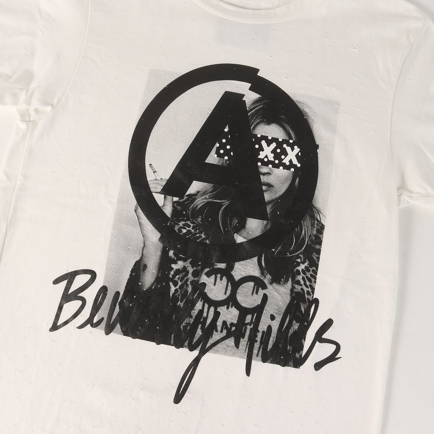 ×U.S. Alteration ダメージ加工 ケイト・モス フォト ヘビー Tシャツ