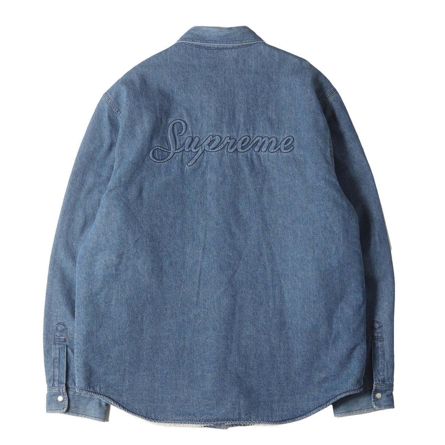 バックロゴ 裏ボア デニムシャツ(Sherpa Lined Denim Shirt)
