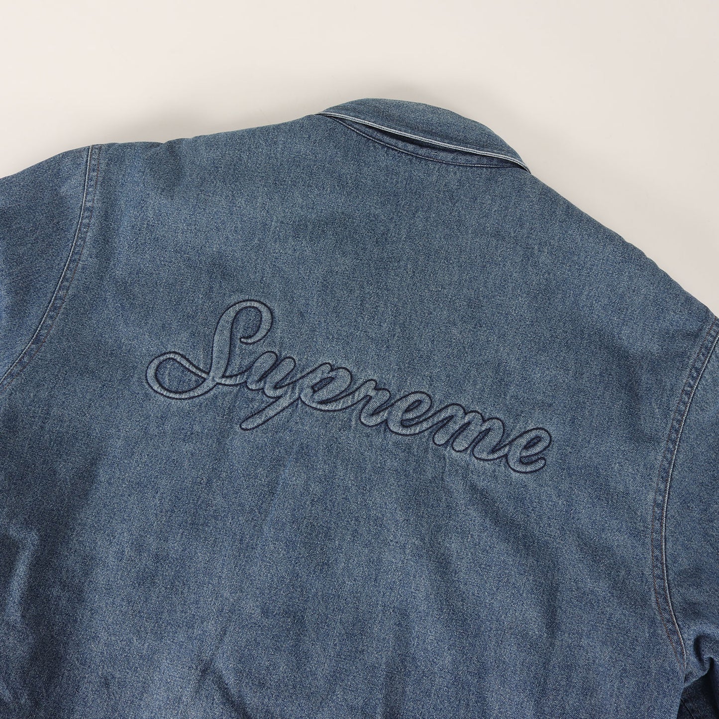 バックロゴ 裏ボア デニムシャツ(Sherpa Lined Denim Shirt)