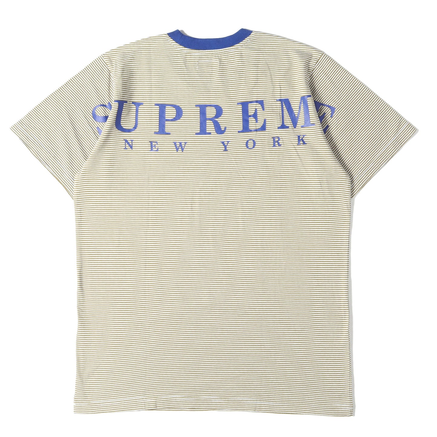 バックロゴ マイクロボーダー Tシャツ(Micro Stripe Tee)