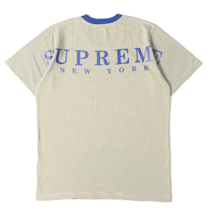 バックロゴ マイクロボーダー Tシャツ(Micro Stripe Tee)
