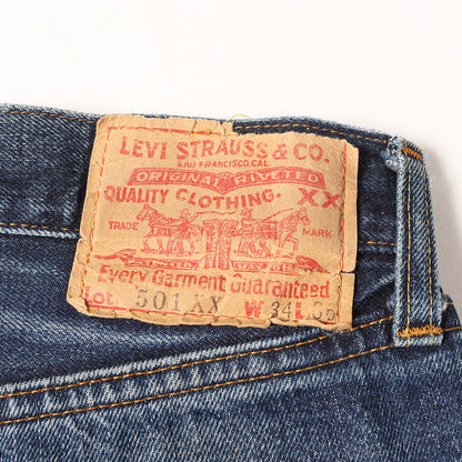 [雰囲気抜群] 00s 1950年代復刻 501XX デニムパンツ / USA製 501-0003 バレンシア工場 ボタン裏刻印555