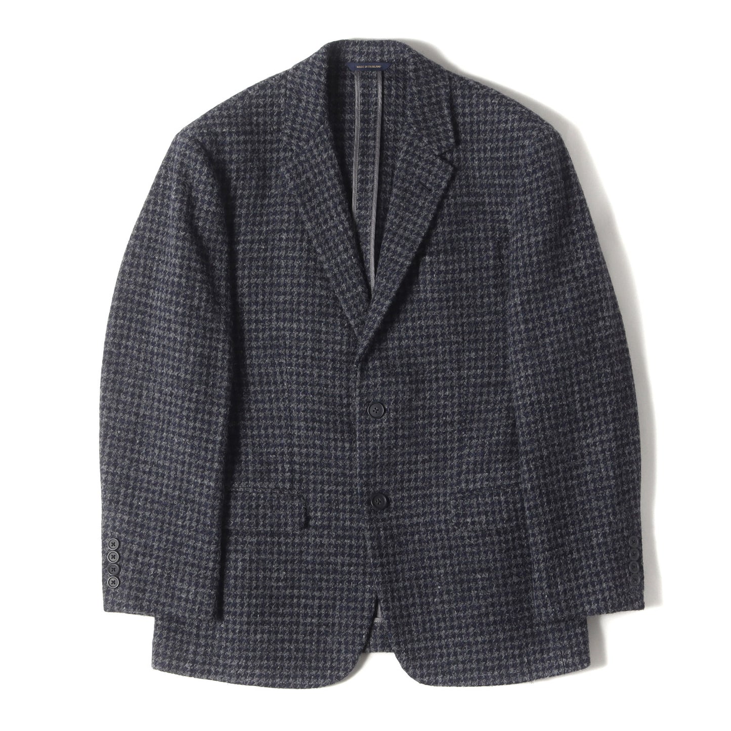 [HARRIS TWEED別注] 千鳥格子 ツイード 2B ノッチドラペル テーラードジャケット