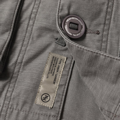 25SS 製品加工 バックサテン BDU ミリタリーシャツ(BDU SHIRT LS)