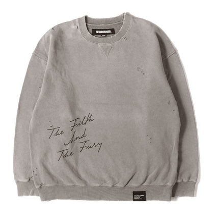 24AW サベージ加工 クルーネック スウェット(SAVAGE SWEAT SHIRT LS)