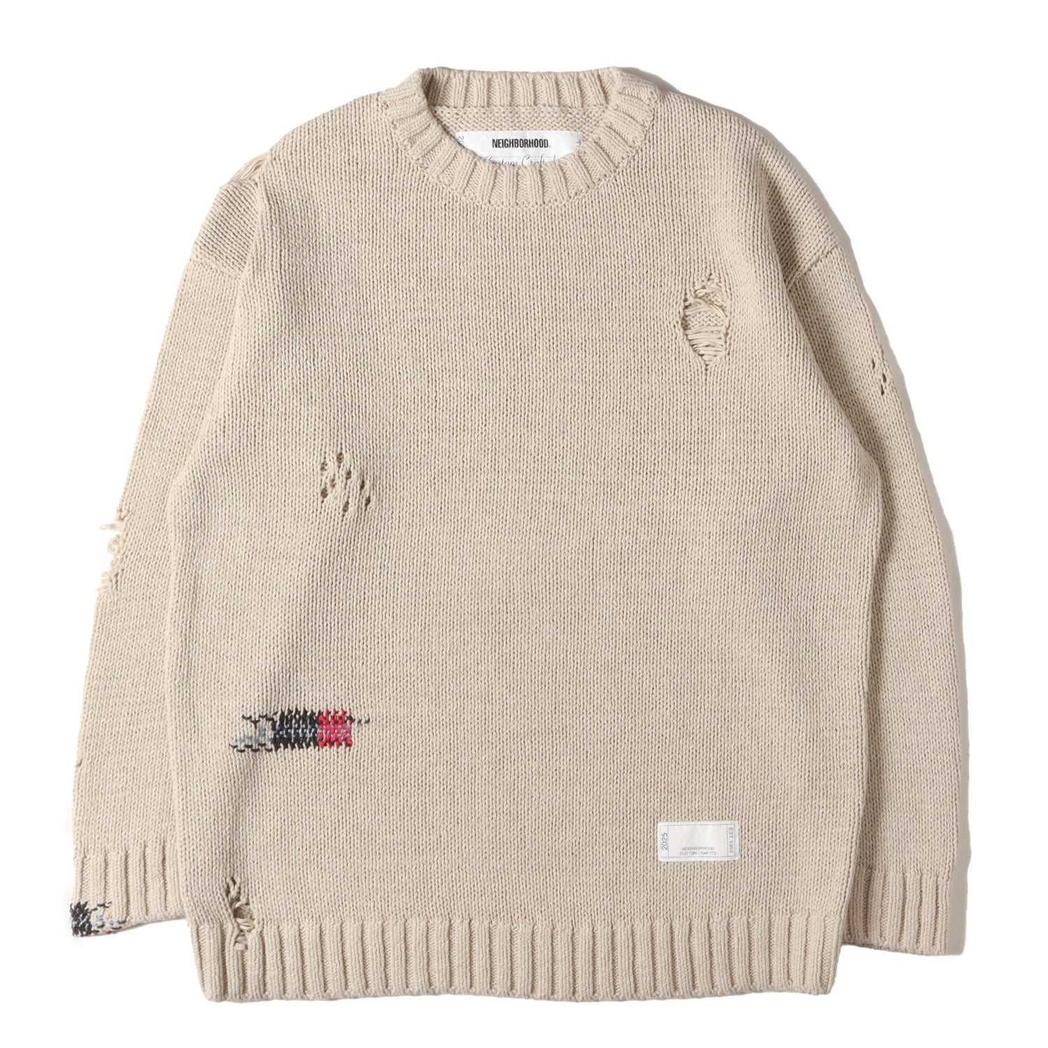 ネイバーフッド　25ss コットンセーター　ニット　ネイバー　サイズS NEIGHBORHOOD（ネイバーフッド） 25SS SAVAGE CREWNECK SWEATER