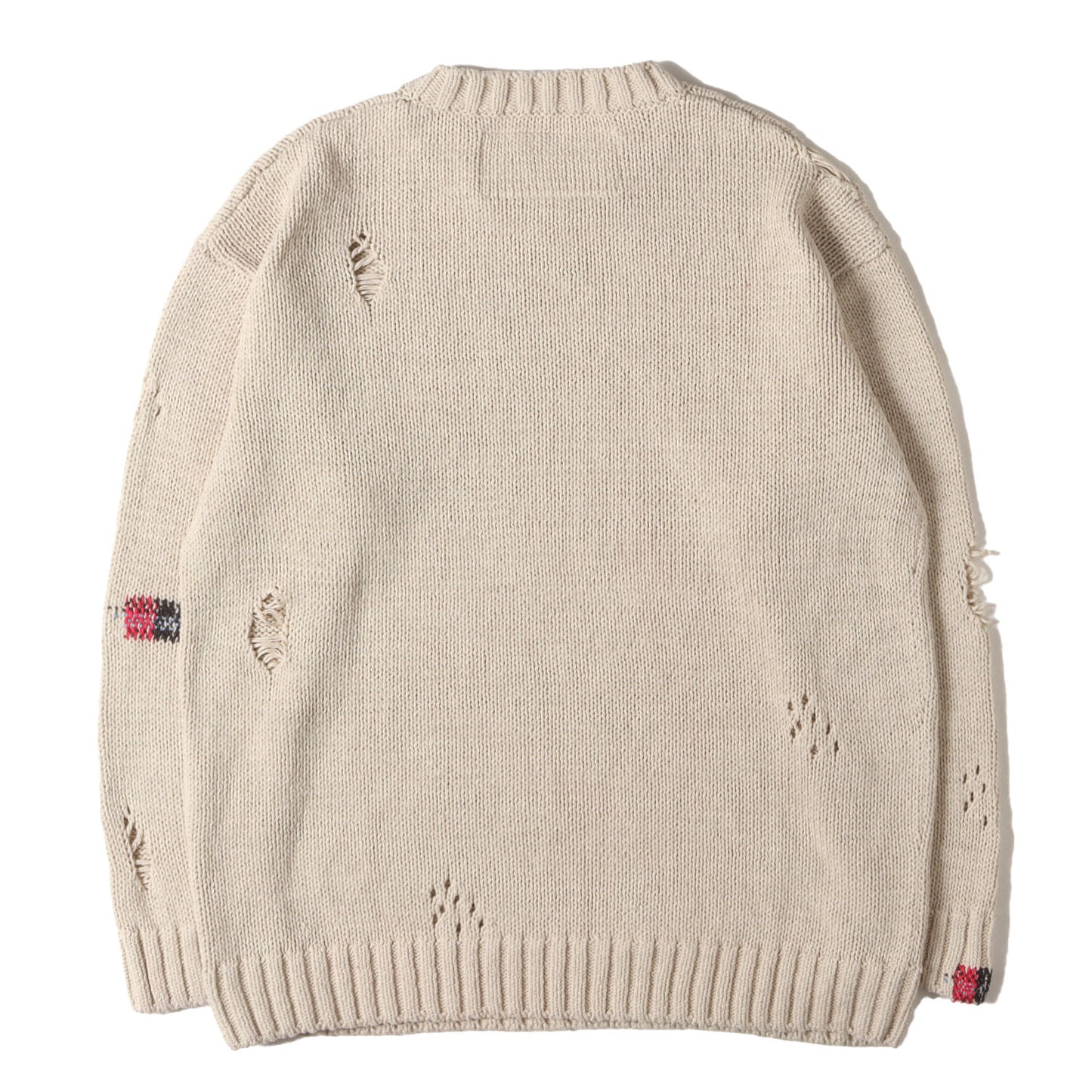 25SS サベージ加工 コットンニット セーター(SAVAGE CREWNECK SWEATER)