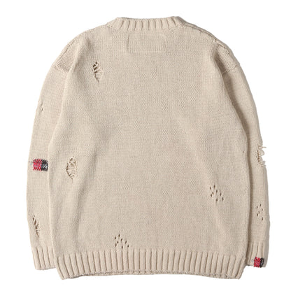 25SS サベージ加工 コットンニット セーター(SAVAGE CREWNECK SWEATER)