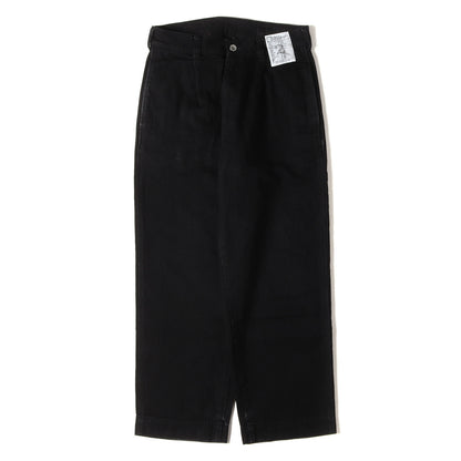 24AW 1タック ブラックデニム ワークパンツ(BW. TUCK PANTS)