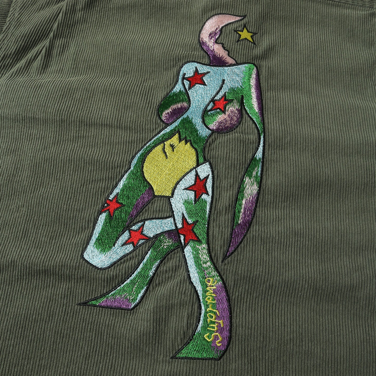 21AW ゴンズ グラフィック刺繍 コーデュロイ ワークシャツ(Gonz Corduroy Work Shirt)