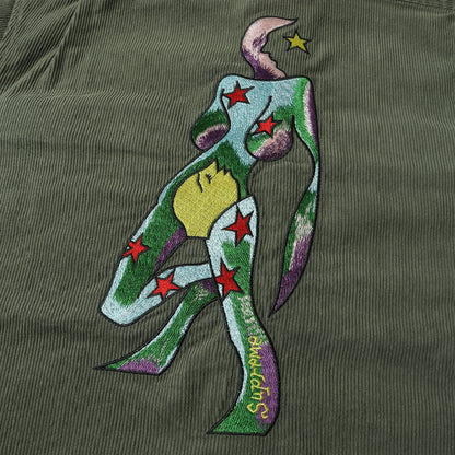 21AW ゴンズ グラフィック刺繍 コーデュロイ ワークシャツ(Gonz Corduroy Work Shirt)