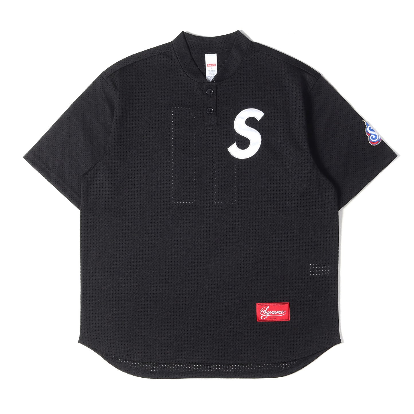24AW Sロゴ ヘンリーネック メッシュジャージ ベースボールシャツ(S Logo Baseball Henley)