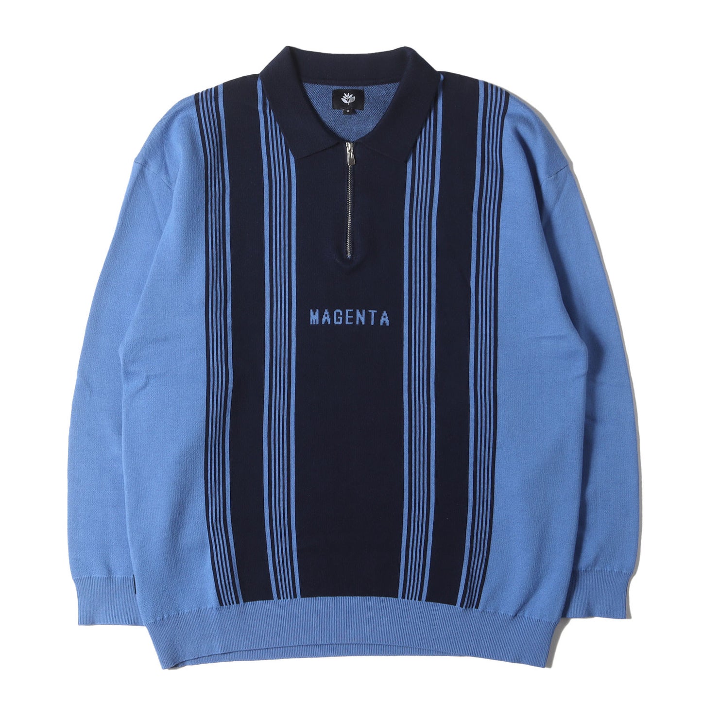 25SS コットンニット ロングスリーブ ジップ ポロシャツ(KNIT POLO)