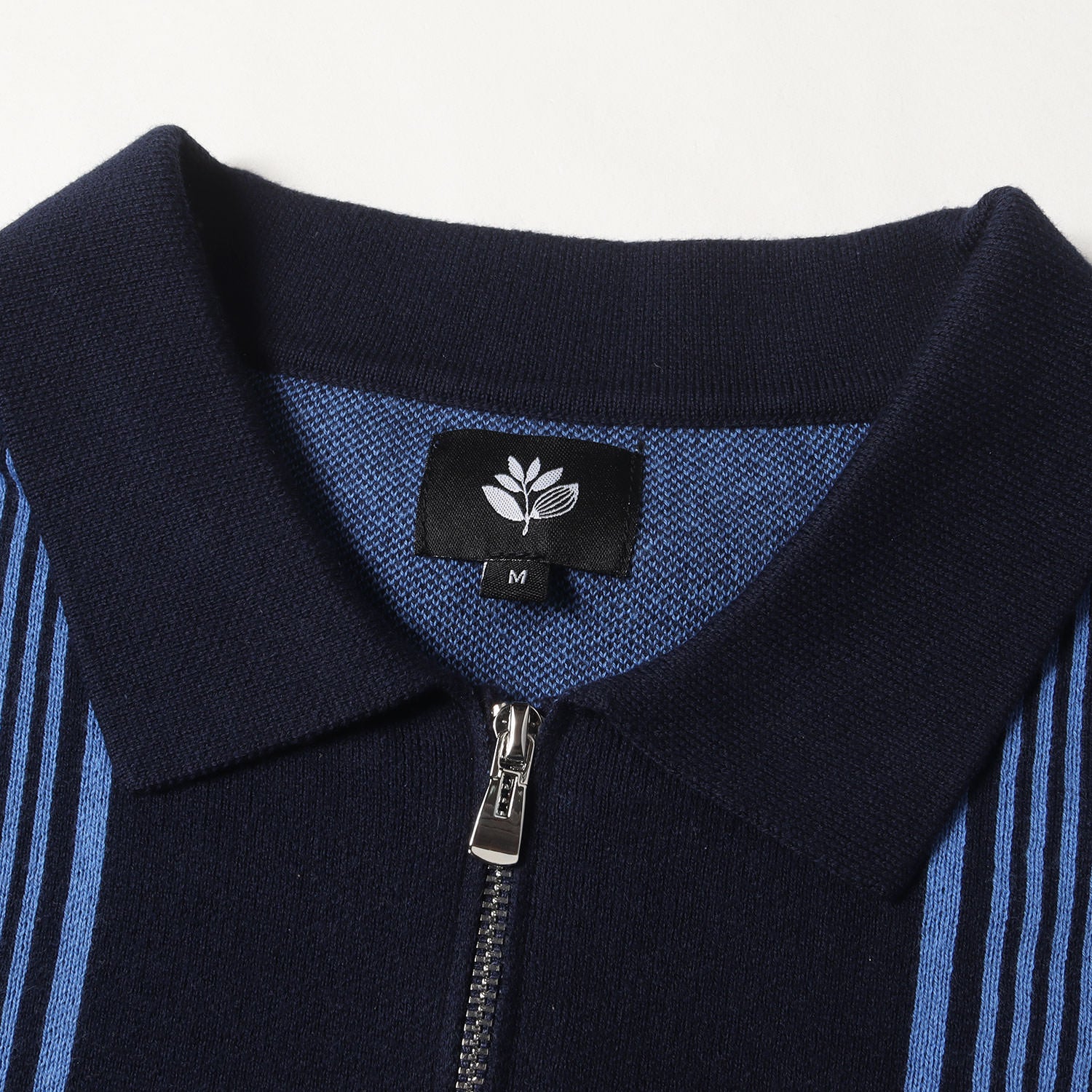 25SS コットンニット ロングスリーブ ジップ ポロシャツ(KNIT POLO