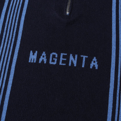 25SS コットンニット ロングスリーブ ジップ ポロシャツ(KNIT POLO)