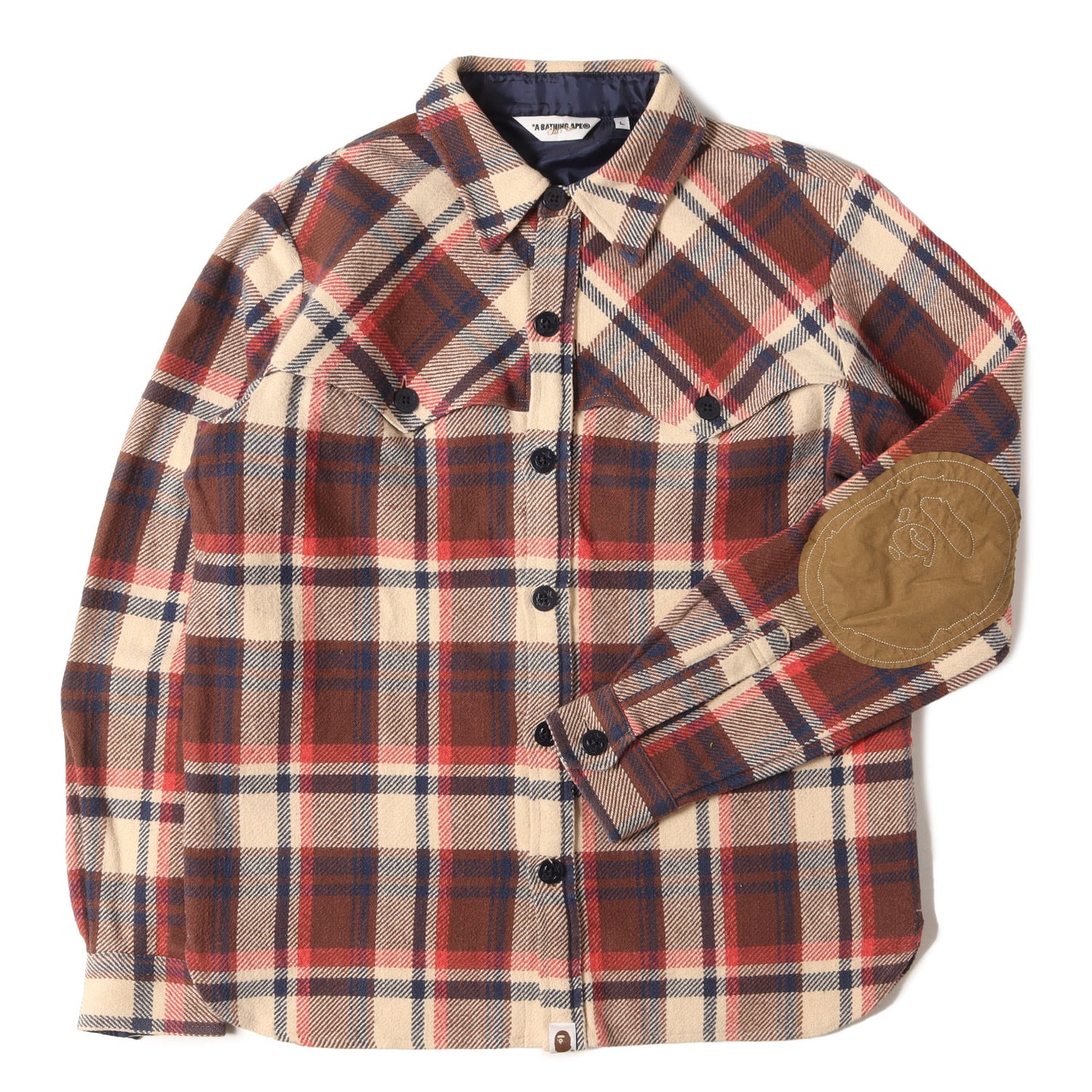 00s NFS限定 ラブジェネチェック エルボーパッチ付き CPO ネルシャツ