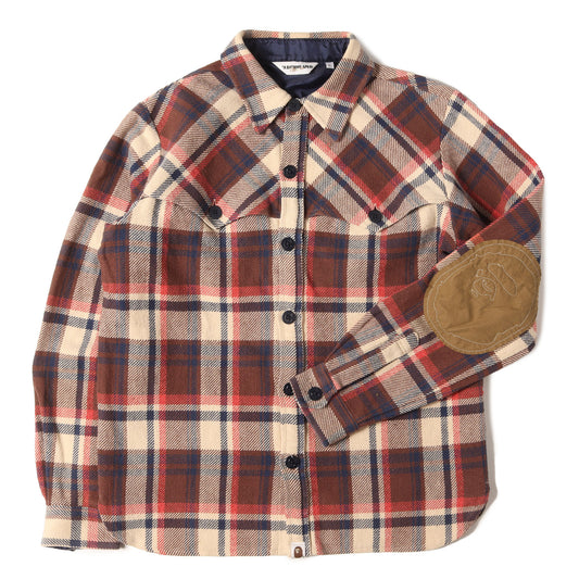 00s NFS限定 ラブジェネチェック エルボーパッチ付き CPO ネルシャツ