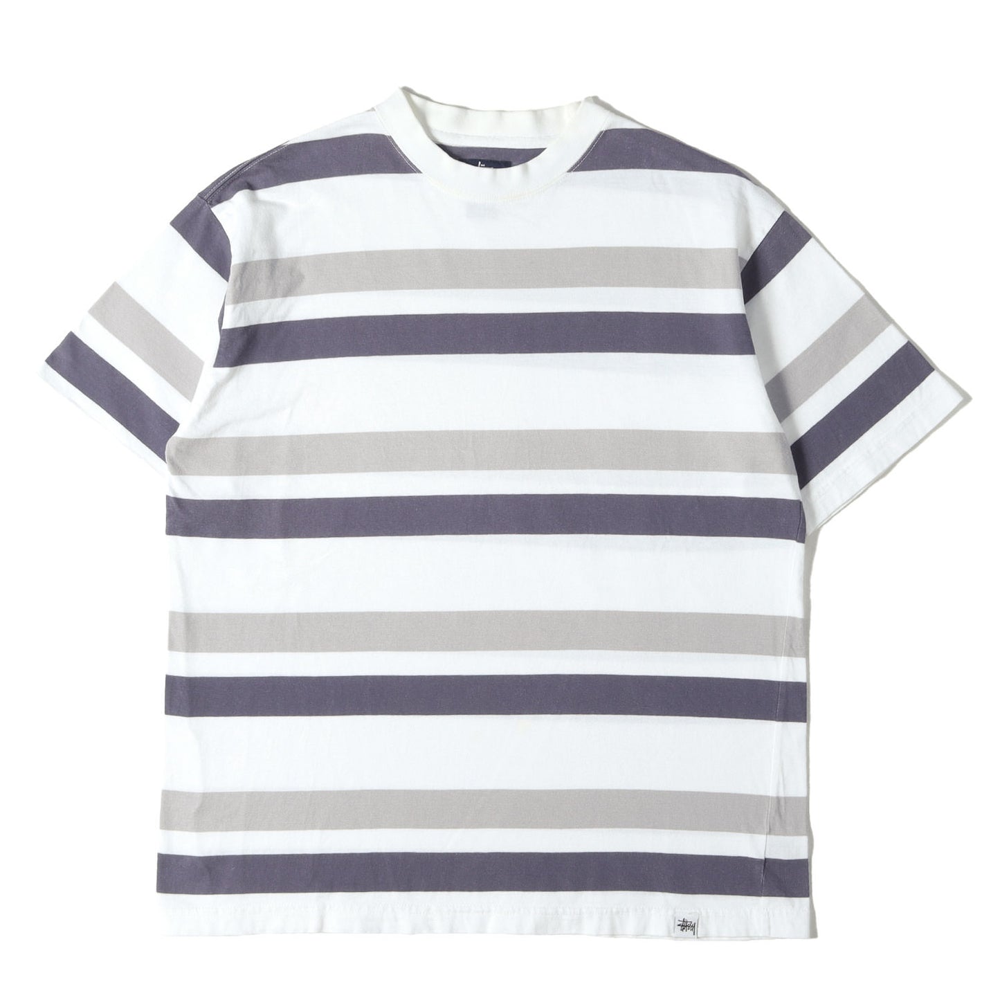 90s 紺タグ OLD STUSSY ボーダー クルーネック Tシャツ