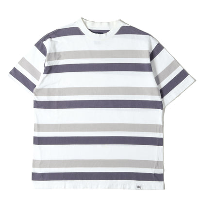 90s 紺タグ OLD STUSSY ボーダー クルーネック Tシャツ