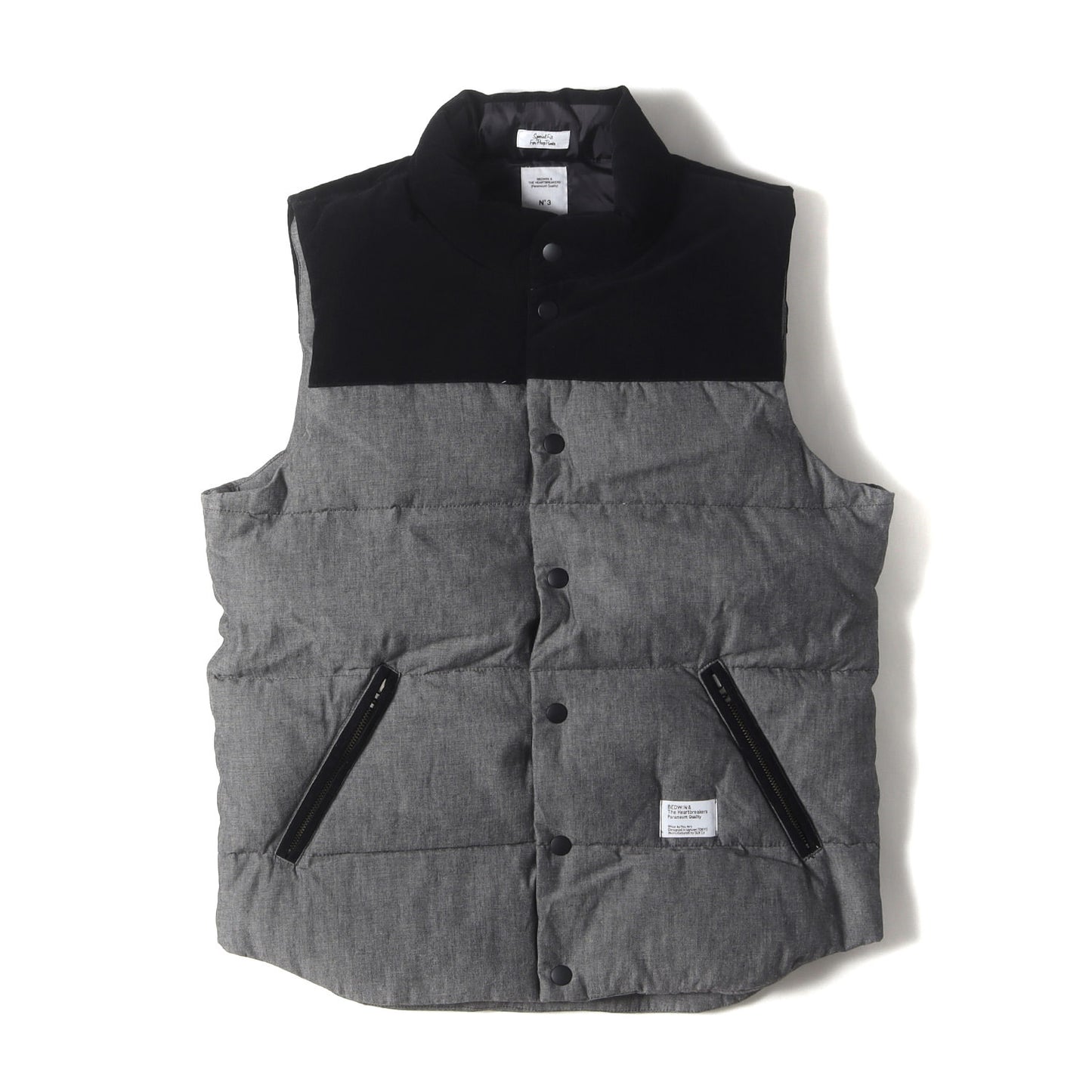 コーデュロイヨーク シャンブレー ダウンベスト