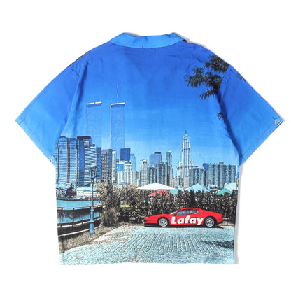 25SS マンハッタン 風景柄 レーヨン オープンカラー 半袖シャツ(CITYSCAPE ALLOVER PATTERN SHIRT)