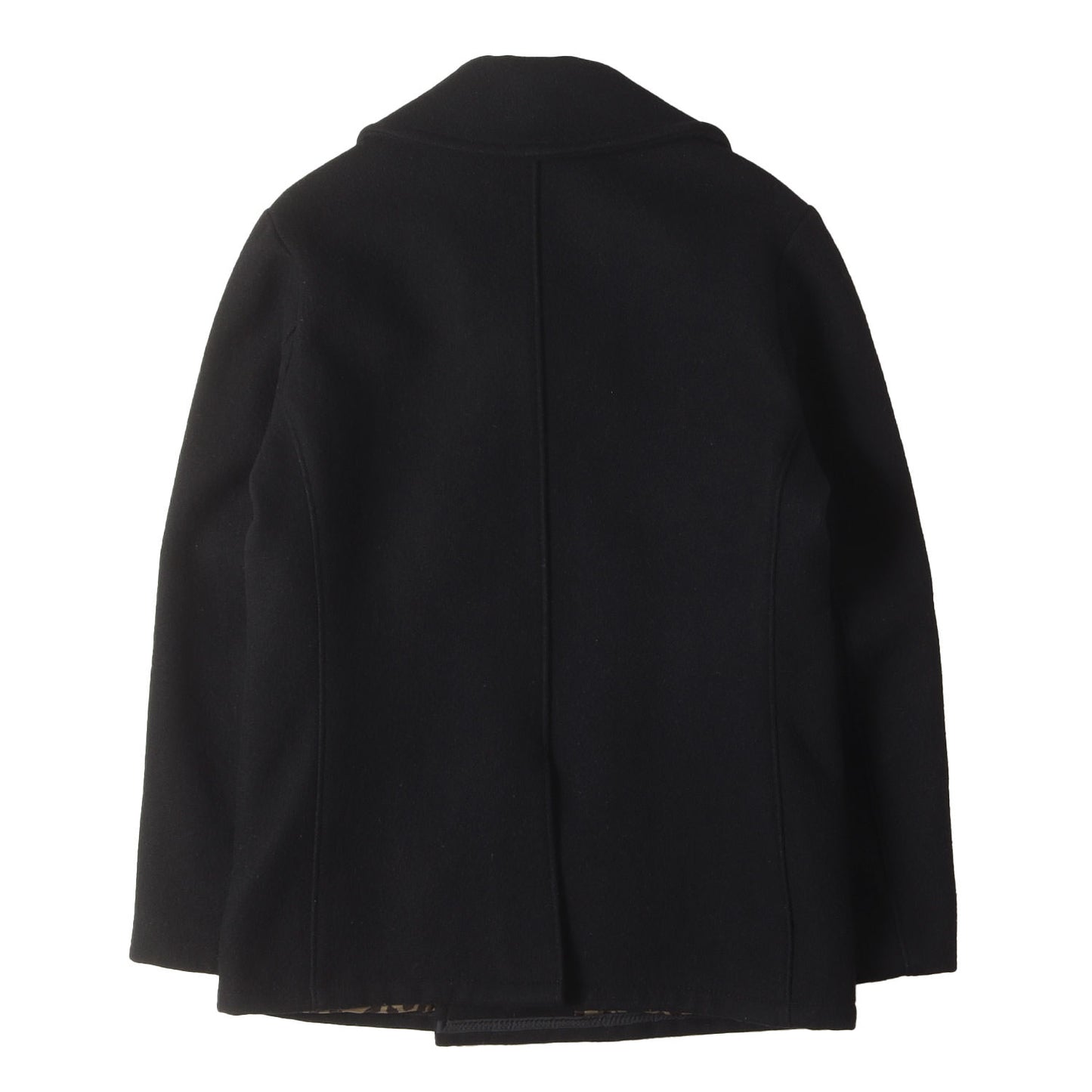 ×Schott 裏地レオパード柄 メルトン Pコート