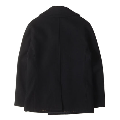 ×Schott 裏地レオパード柄 メルトン Pコート