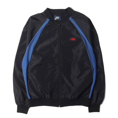 [紺タグ AJ1ロイヤルカラー] 80s AIR JORDAN ウイングマークパッチ ナイロン トラック ジャケット 香港製