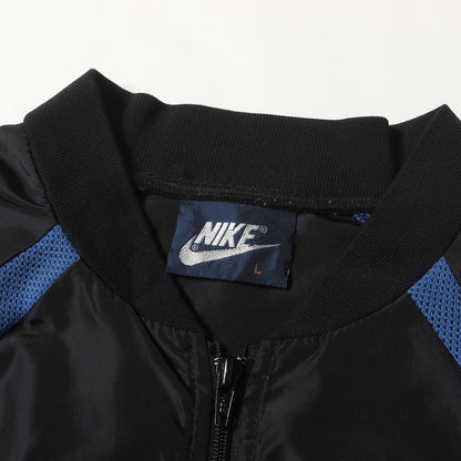 [紺タグ AJ1ロイヤルカラー] 80s AIR JORDAN ウイングマークパッチ ナイロン トラック ジャケット 香港製