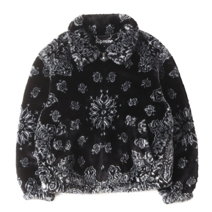 21SS バンダナ柄 フェイクファー ボンバージャケット(Bandana Faux Fur Bomber Jacket)