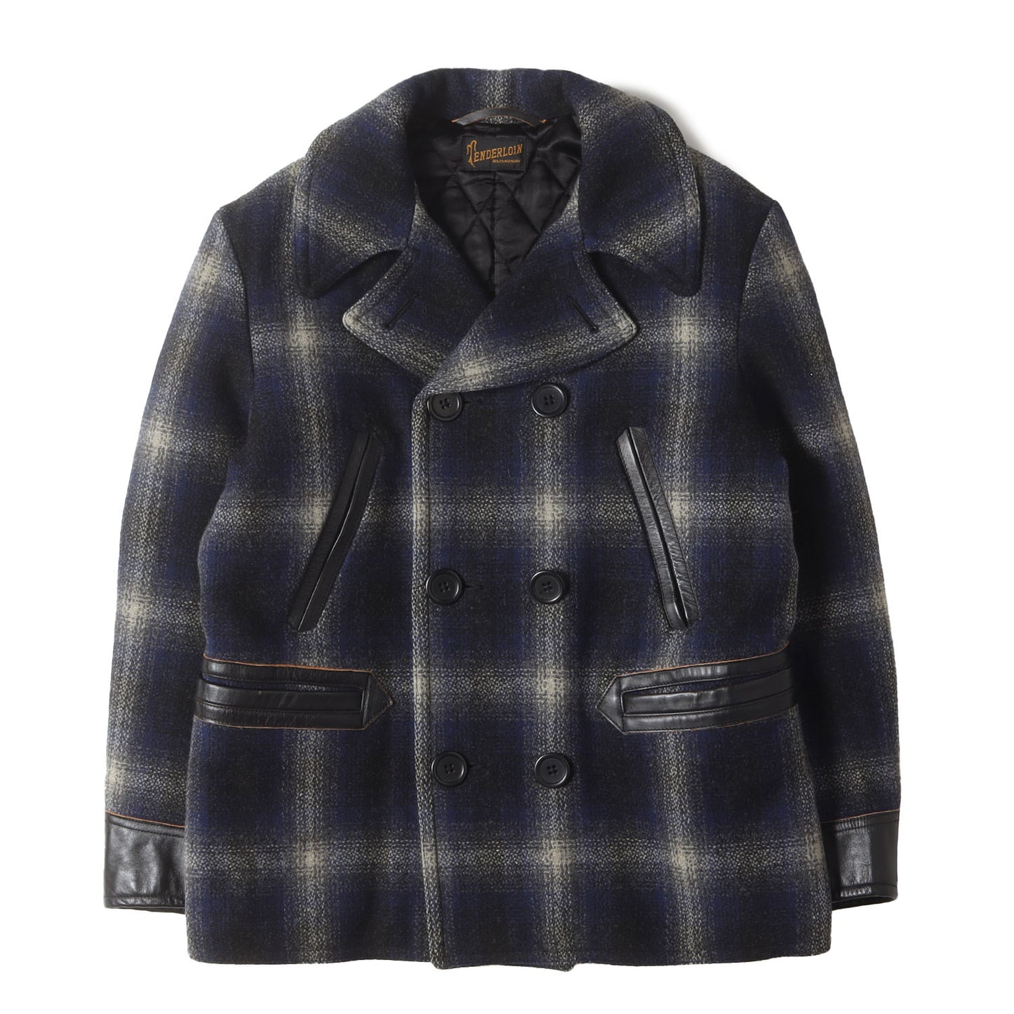 09AW オンブレチェック メルトンウール レイルローダー Pコート(T-RAIL COAT)
