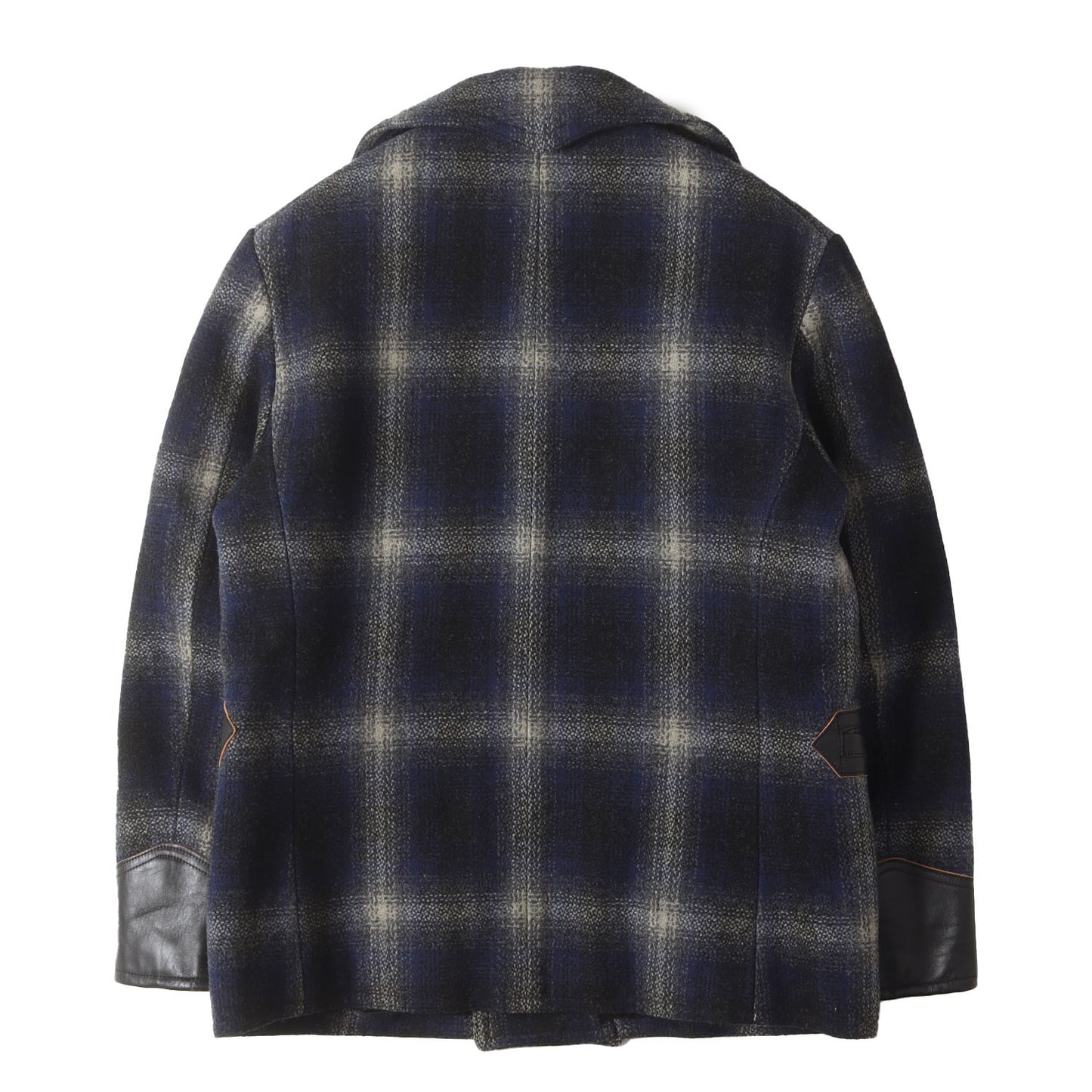 09AW オンブレチェック メルトンウール レイルローダー Pコート(T-RAIL COAT)
