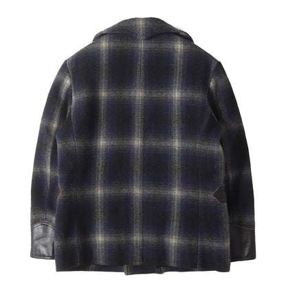 09AW オンブレチェック メルトンウール レイルローダー Pコート(T-RAIL COAT)