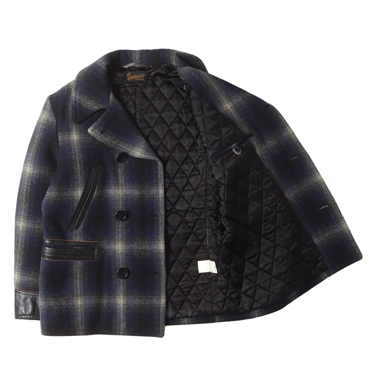 09AW オンブレチェック メルトンウール レイルローダー Pコート(T-RAIL COAT)