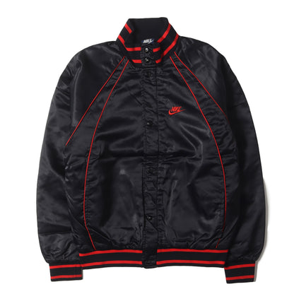 [紺タグ AJ1ブレッドカラー] 80s AIR JORDAN ウイングマークパッチ ナイロンサテン チーム ジャケット