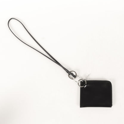 コード付き ガラスレザー L字ジップ ウォレット / 財布