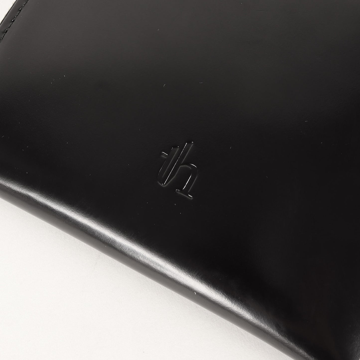 コード付き ガラスレザー L字ジップ ウォレット / 財布