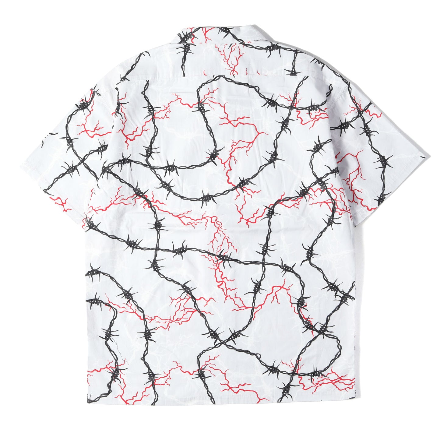 ×M&M バーブワイヤー柄 オープンカラー 半袖シャツ(SHIRT S/S WIRE)