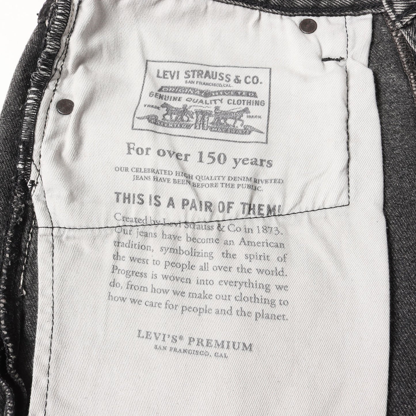 [リーバイスプレミアム] 568 STAY LOOSE ヴィンテージ加工 ルーズ ストレート デニムパンツ