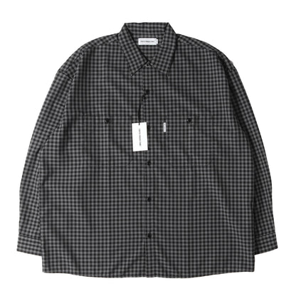 25SS ギンガムチェック オーバーサイズ ワークシャツ(T/W Work L/S Shirt)