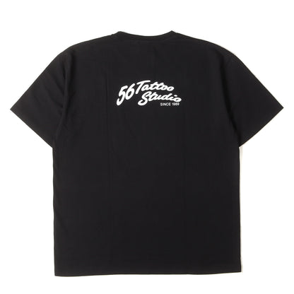 25AW ×56 TATTOO STUDIO スカル Tシャツ(WASHED HEAVY WEIGHT CREW NECK T-SHIRT)